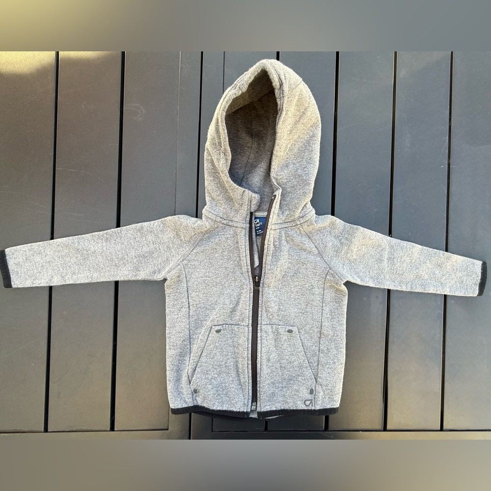 Gap Baby Full Zip Hoodie Heather Gray Boys Toddler size 18–24 months